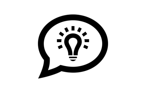 Icon Speech Bubble with light for a keynote